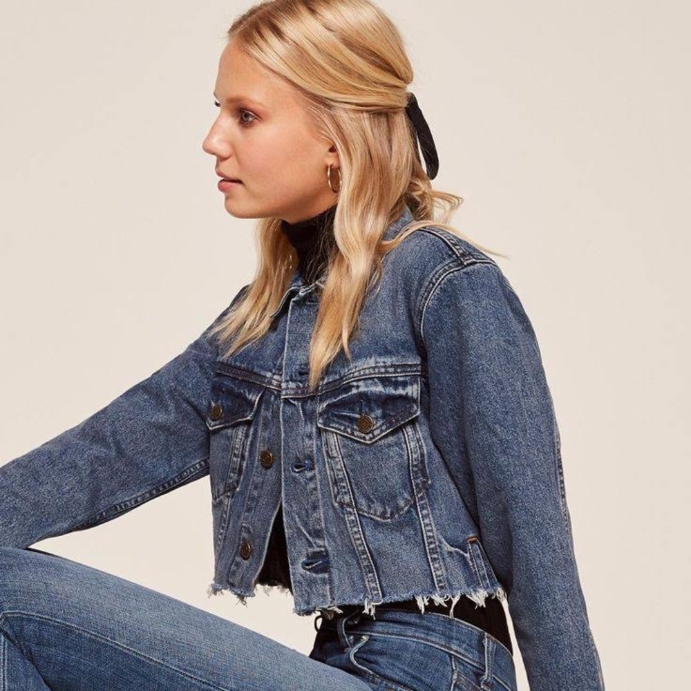 Reformation | Cropped Denim Jacket | Denim | Small